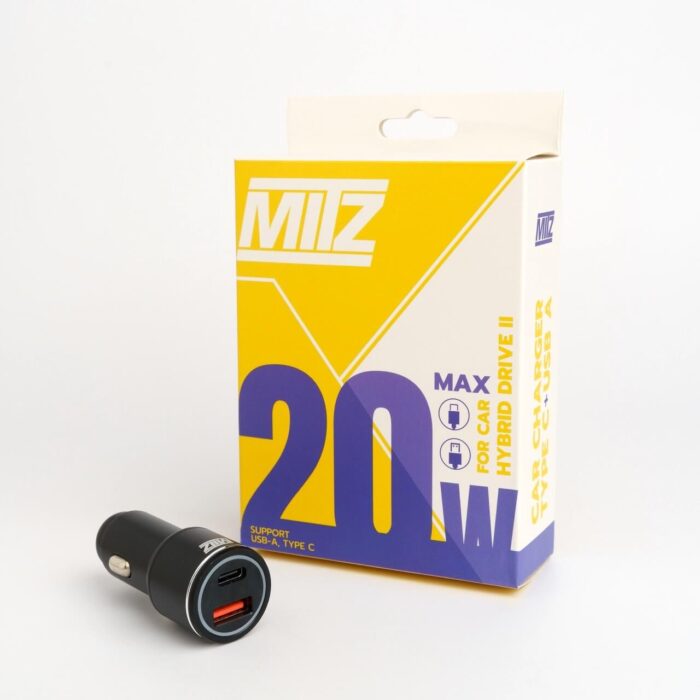 mitz car charger 20w iphone samsung android 20w